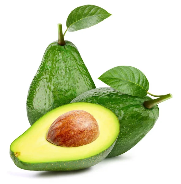 Avocado isoliert auf weißem Hintergrund — Stockfoto