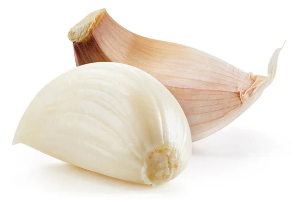 Knoblauch isoliert auf weißem Hintergrund — Stockfoto