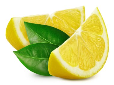 Beyaz arka planda izole edilmiş sulu limonlar