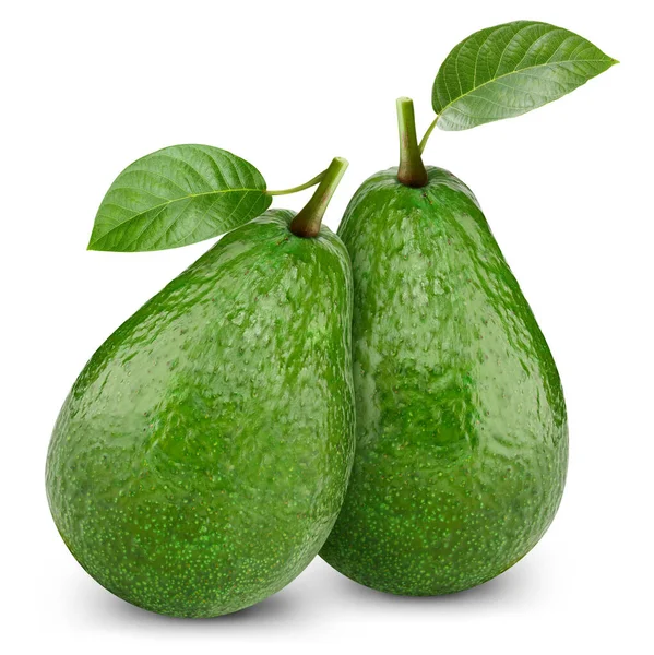 Verse Organische Avocado Geïsoleerde Clipping Pad Avocado Macro Studiofoto Geïsoleerde — Stockfoto