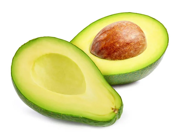 Frische Bio Avocado Isoliert Schneideweg Avocado Makro Studio Foto Isolierter — Stockfoto