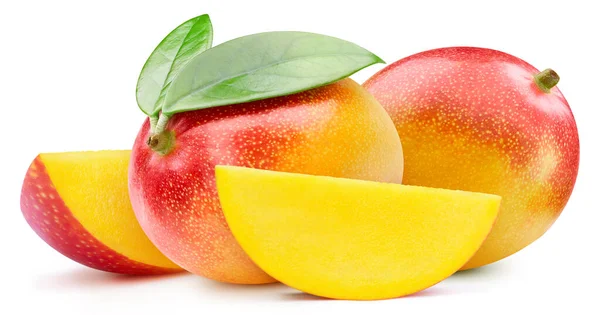 Verse mango met bladeren — Stockfoto