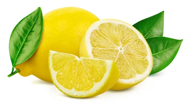 在白色背景上隔绝的多汁柠檬 — 图库照片