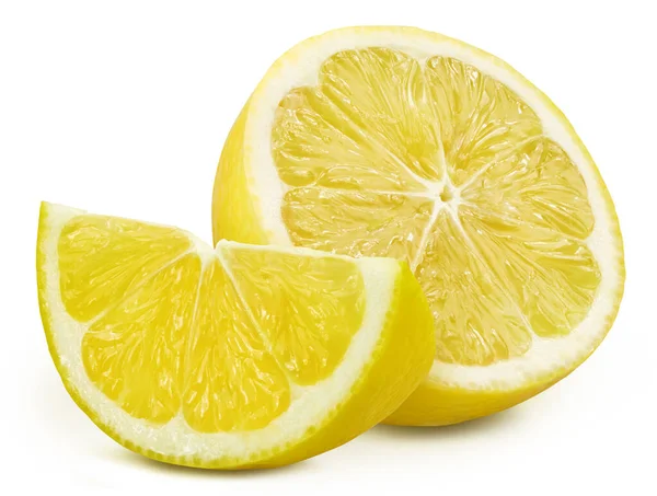 Соковиті лимони ізольовані на білому тлі — стокове фото