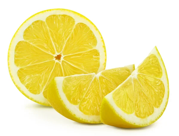 Ζουμερά λεμόνια απομονωμένα στο λευκό φόντο — Φωτογραφία Αρχείου