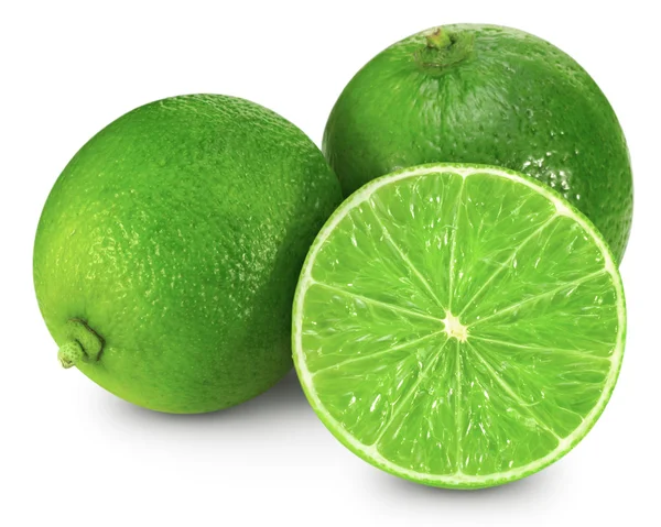 Fruta de lima aislado primer plano Clipping Path —  Fotos de Stock