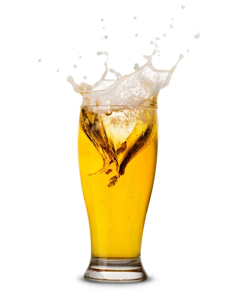 Rozprysk piwa — Zdjęcie stockowe