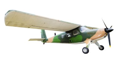 beyaz zemin üzerine eski uçak