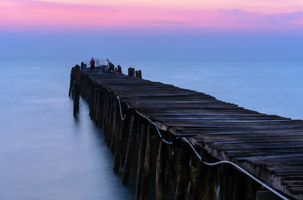 Rybářské molo v sunrise — Stock fotografie