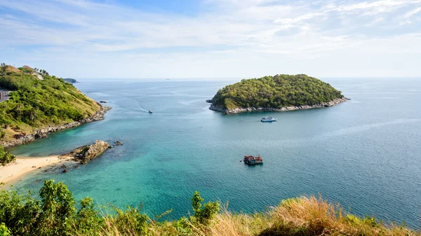 Isola con vista ad alto angolo e mare delle Andamane — Foto Stock