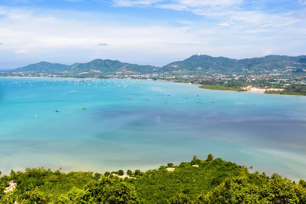 View sea sky and tourist town in Phuket, Thailand — Stock Photo, Image