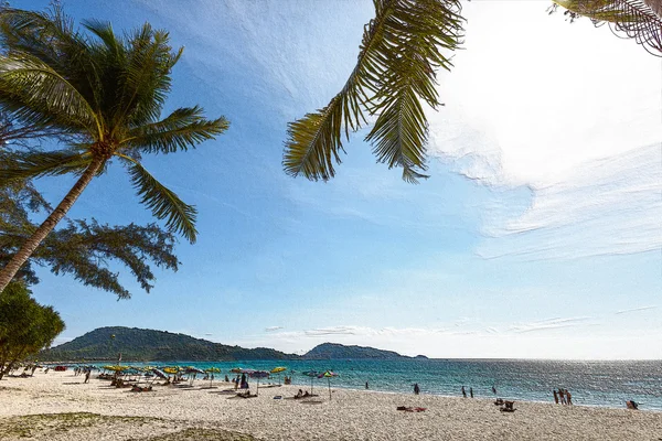 Texture effect in Hat Patong Beach photo — Stock Photo, Image