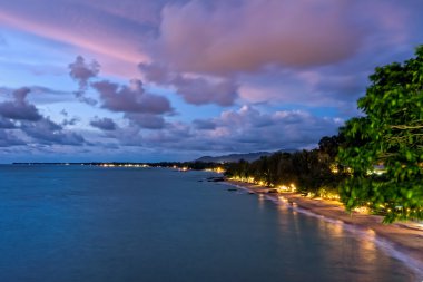 Günbatımında Khao Lak Beach, Tayland