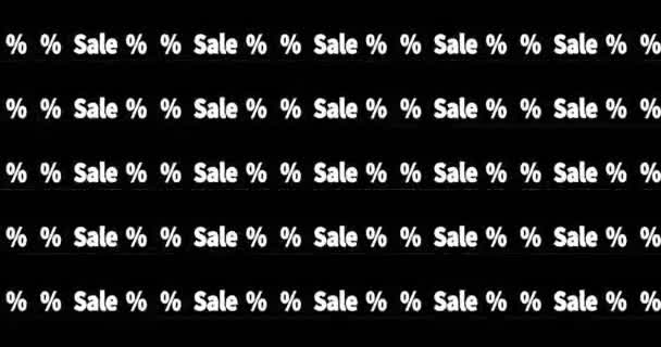 Sale Offer Modern Minimalistic Style Black White Stripes Text Sale — Stock Video