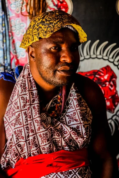 Sabi Sabi Νότια Αφρική Μαΐου 2012 Αφρικανική Άρρεν Παραδοσιακό Θεραπευτή — Φωτογραφία Αρχείου