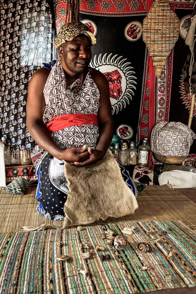 Sabi Sabi Sudáfrica Mayo 2012 Sanador Tradicional Masculino Africano Conocido — Foto de Stock