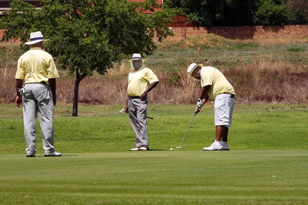 Johannesburgo Sudáfrica Octubre 2008 Golfistas Aficionados Jugando Una Ronda Golf —  Fotos de Stock