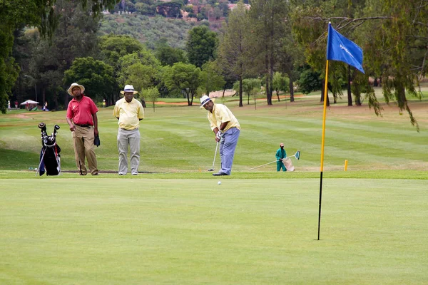 Johannesburgo Sudáfrica Octubre 2008 Golfistas Aficionados Jugando Una Ronda Golf —  Fotos de Stock