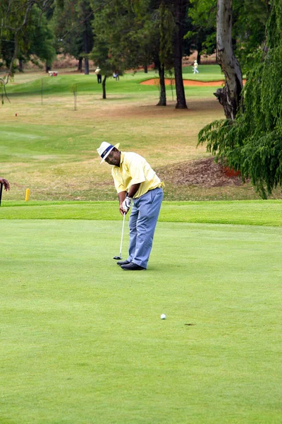 南非约翰内斯堡 2008年10月28日 业余高尔夫球手打一轮高尔夫球作为一种娱乐活动 — 图库照片