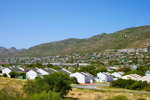 Fish Hoek Rezidenční Čtvrti Malá Ospalá Dovolená Destinace Kapském Městě — Stock fotografie