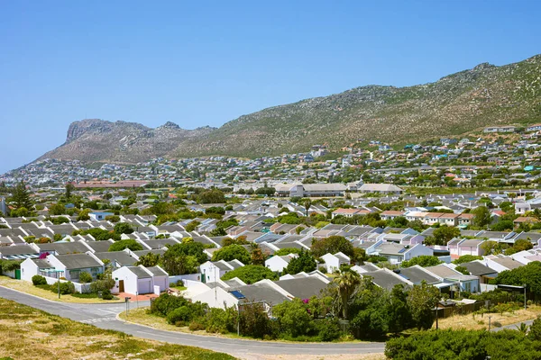 Fish Hoek Rezidenční Čtvrti Malá Ospalá Dovolená Destinace Kapském Městě — Stock fotografie