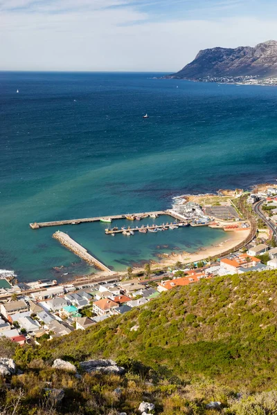 Förhöjd Panoramautsikt Över Hamnen Kalk Bay False Bay Kapstaden — Stockfoto