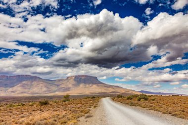 Güney Afrika, Karoo 'daki Arid çöl manzarası