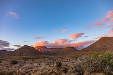 Güney Afrika, Karoo 'daki Arid çöl manzarası