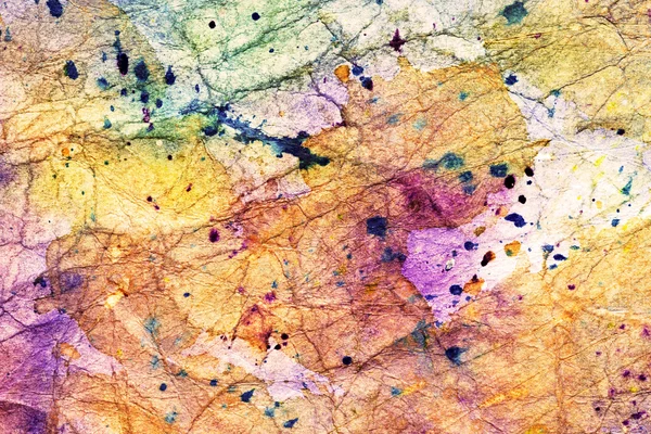 Aquarell Hintergrund mit buntem Splatter — Stockfoto