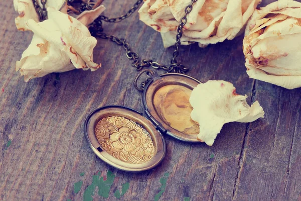 Beautiful old vintage locket Stock Picture