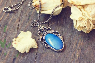 Güzel vintage madalyon yakın çekim