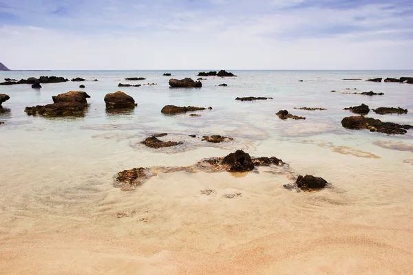 Stenstrand, marinmålning, Kreta, Grekland — Stockfoto