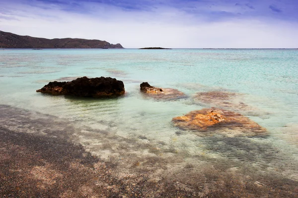 Beautiful deserted beach, Crete, Greece — Stock Photo, Image