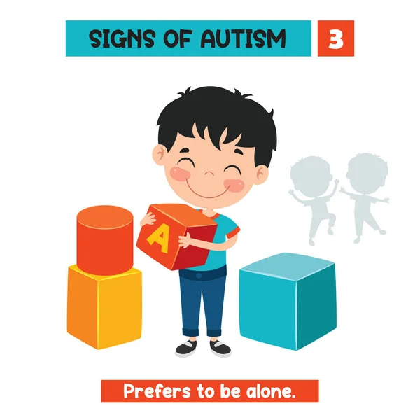 Concept Drawing Autism Awareness — Stock Vector