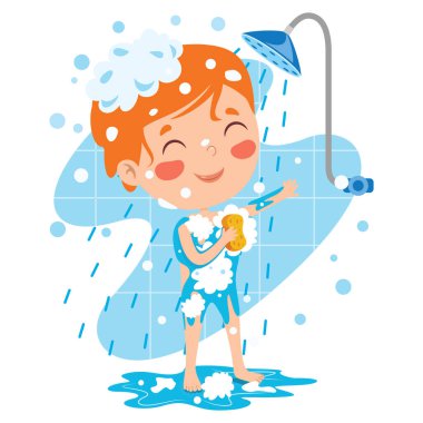 Komik bir çocuğun pozları ve ifadeleri