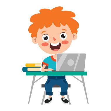 Komik bir çocuğun pozları ve ifadeleri