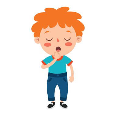 Komik bir çocuğun pozları ve ifadeleri