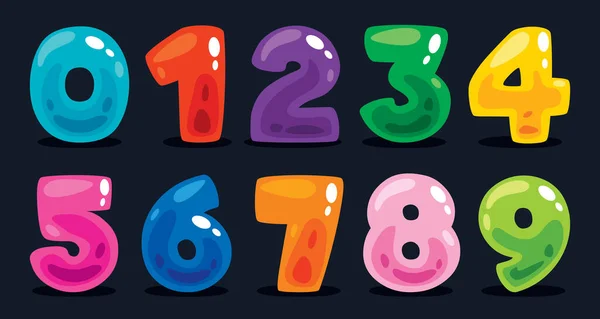 Concept Multi Colored Numbers — Stock Vector