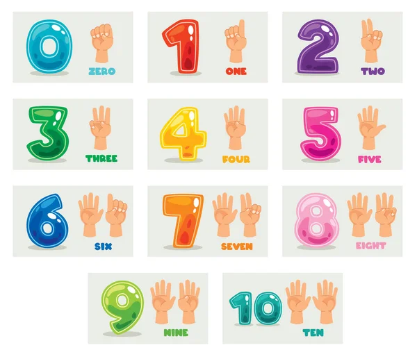 Concept Multi Colored Numbers — Stock Vector