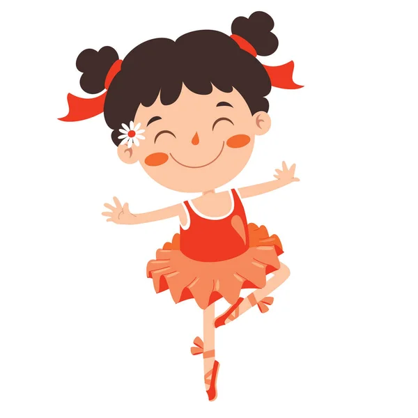 Personaje Dibujos Animados Que Realiza Ballet Clásico — Vector de stock