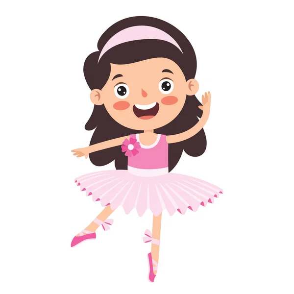 Personaje Dibujos Animados Que Realiza Ballet Clásico — Vector de stock