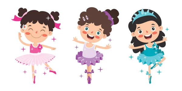 Personaje Dibujos Animados Que Realiza Ballet Clásico — Archivo Imágenes Vectoriales