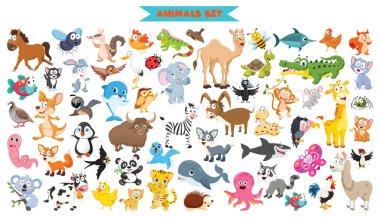 Collection Of Funny Cartoon Animals clipart