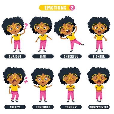 Farklı Duyguları Olan Küçük Çocuk