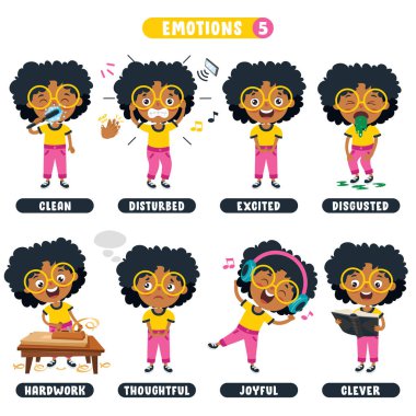 Farklı Duyguları Olan Küçük Çocuk