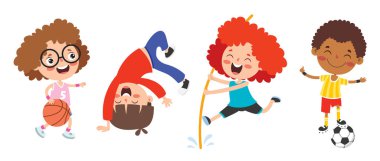 Çeşitli Spor Yapan Mutlu Çocuklar