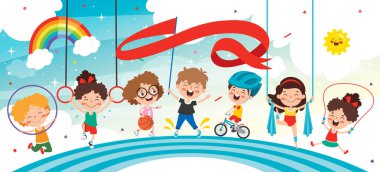 Komik Çocuklu Spor Tasarımı