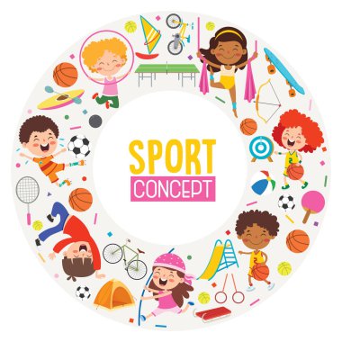 Komik Çocuklu Spor Tasarımı
