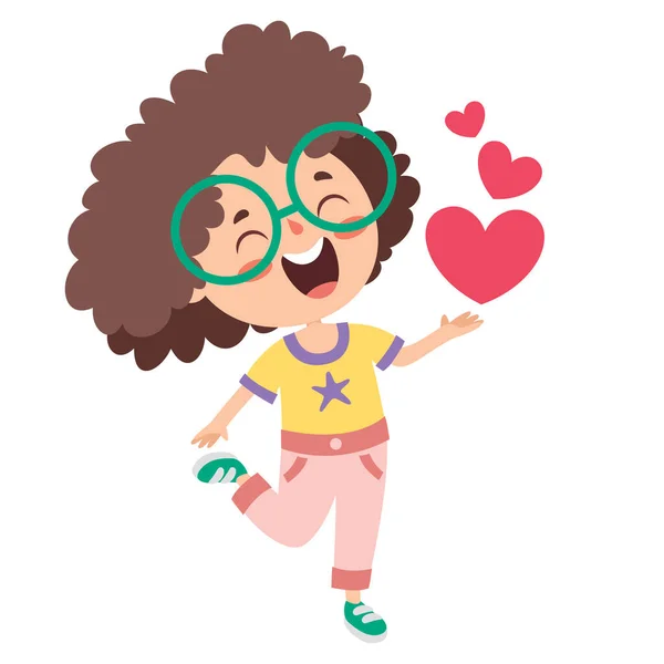 Concepto Amor Con Personaje Dibujos Animados — Vector de stock