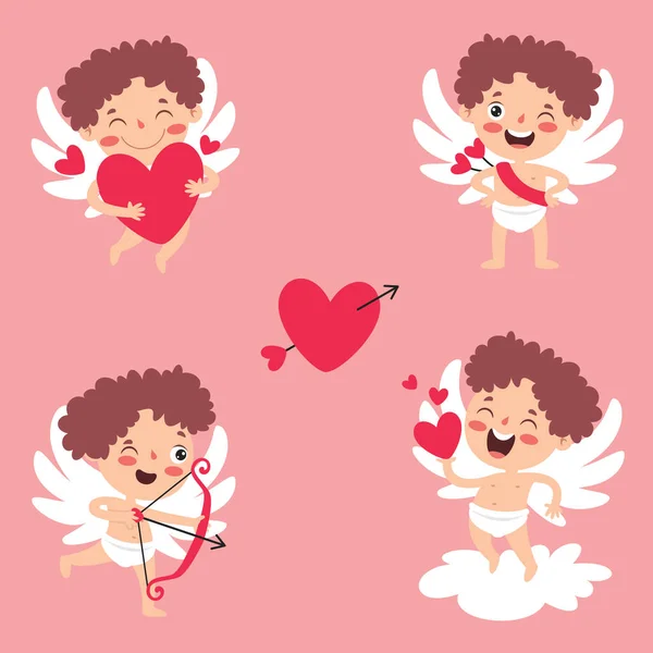Conceito Amor Com Personagem Desenhos Animados —  Vetores de Stock
